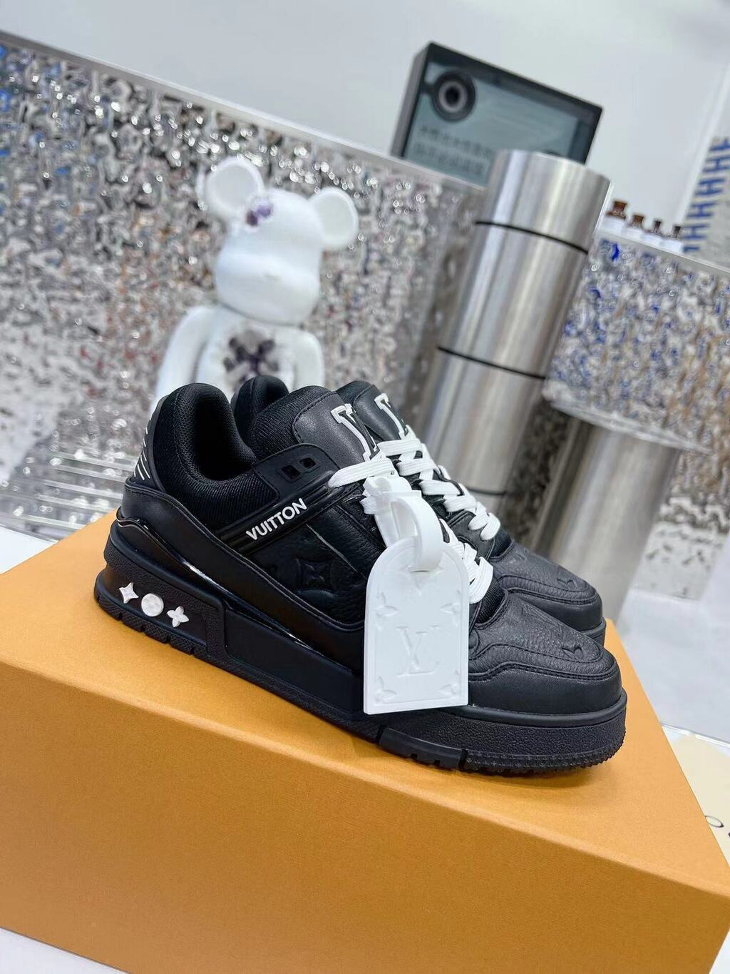 LV Trainer Black Embossed Monogram