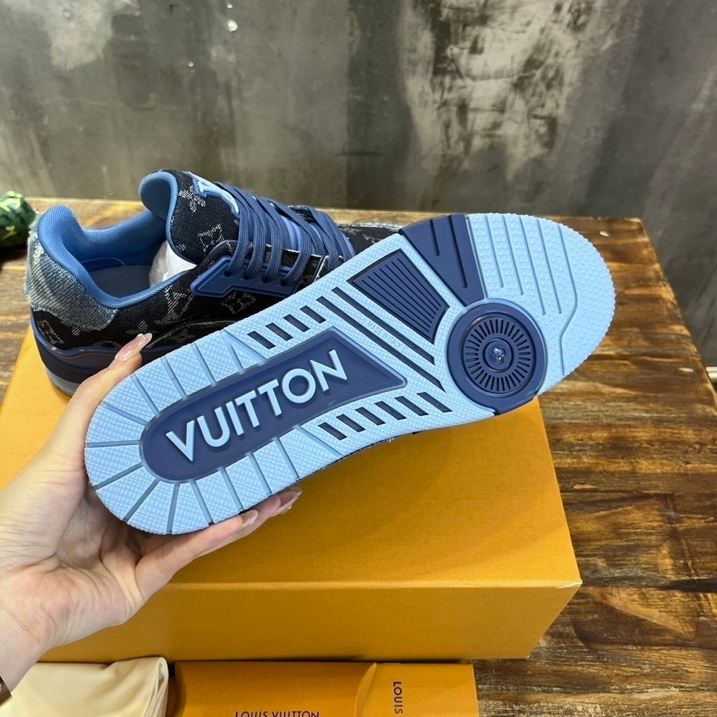 LV Trainer Jeans Black Blue