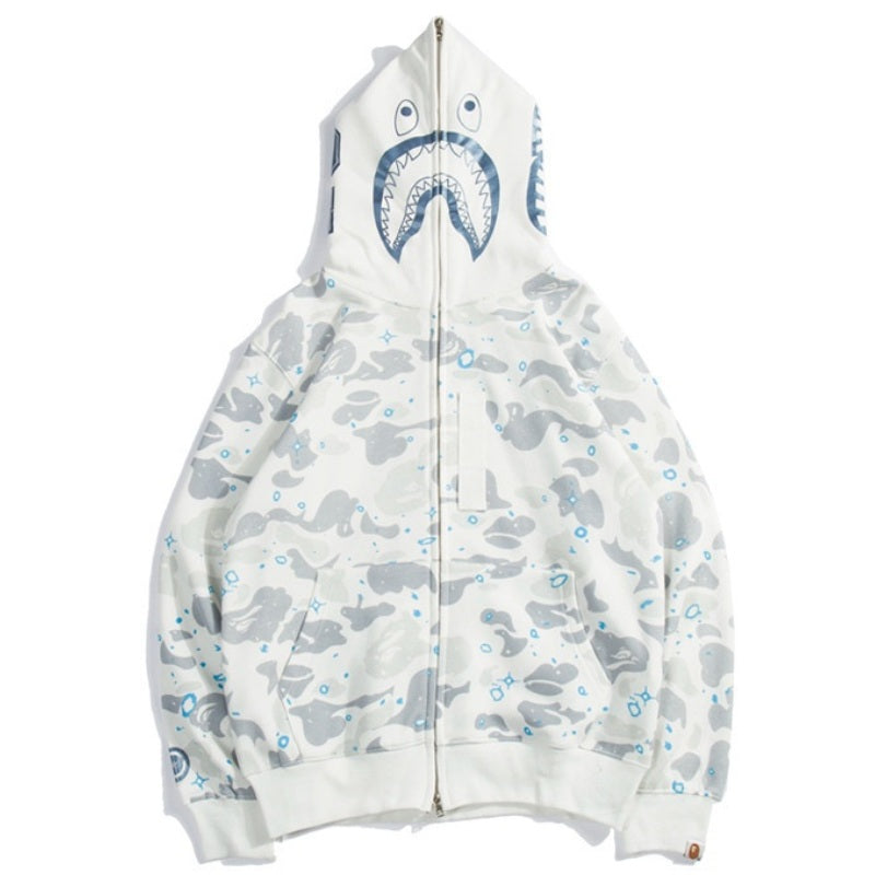 Hoodie BP Shark ABC White Blue Camo
