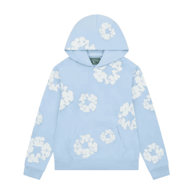 Hoodie DT The Cotton Wreath Powder Blue