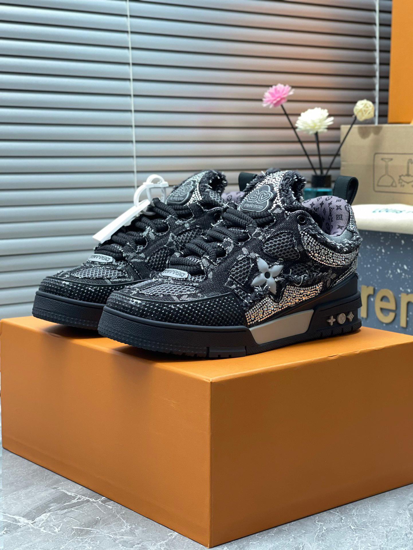 LV Trainer Skate Black Swarovski Monogran