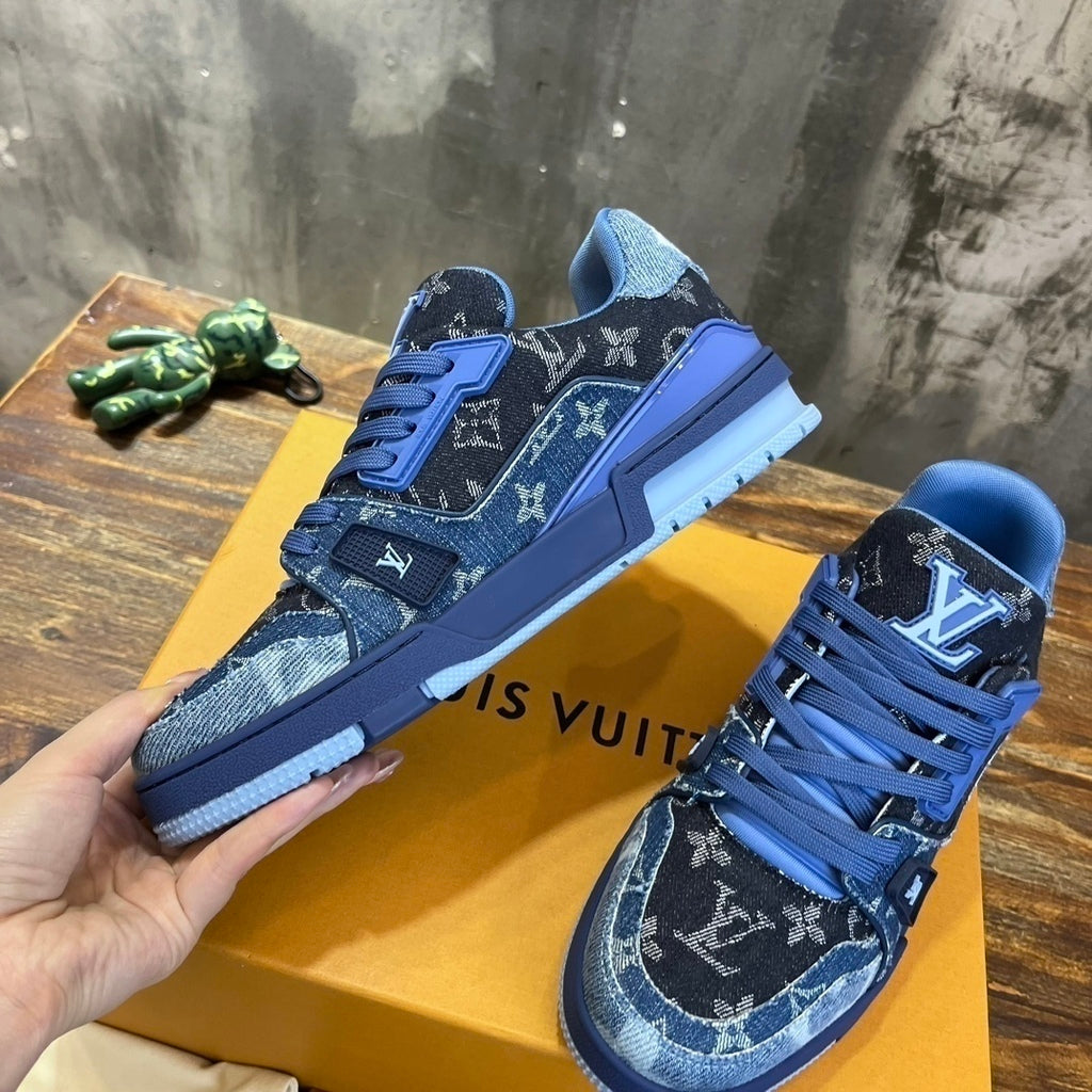 LV Trainer Jeans Black Blue