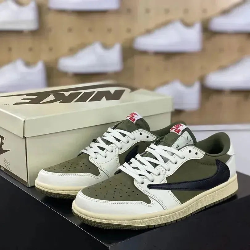 AJ 1 Retro Low x Travis 'Medium Olive'