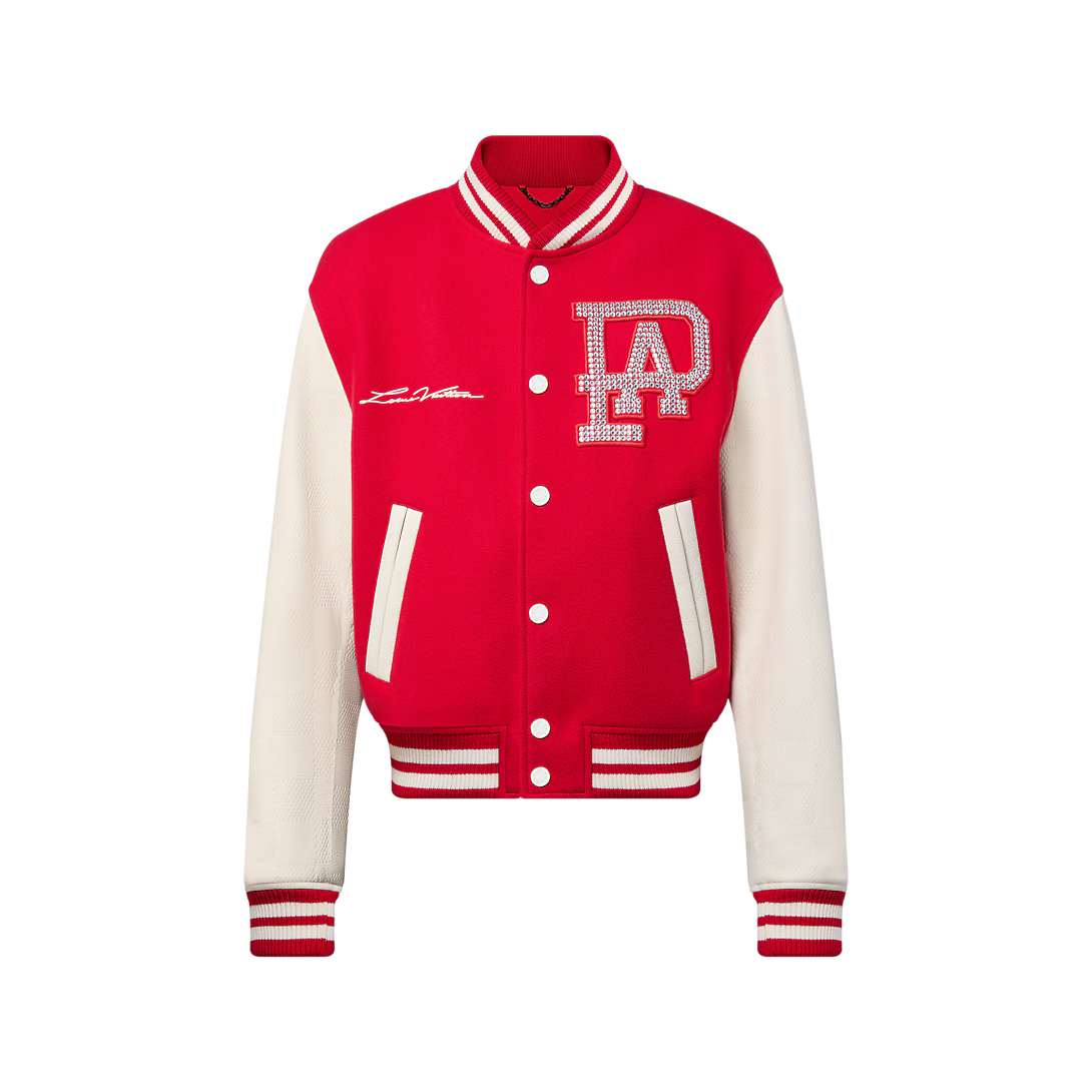 Jacket Varsity LV Red Signature Damier Pearl XL