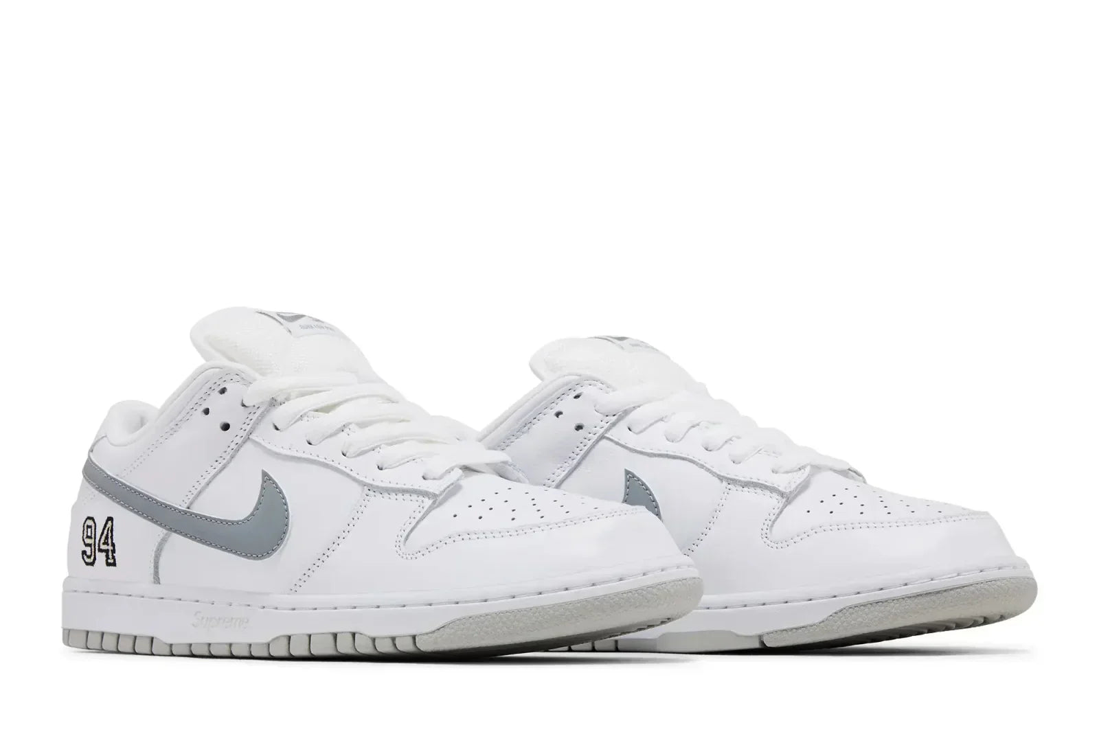 Dunk Low Supreme 94 White Metallic Silver