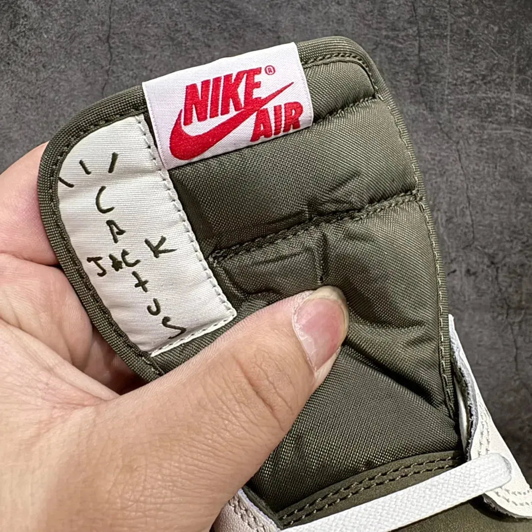 AJ 1 Retro Low x Travis  'Medium Olive'