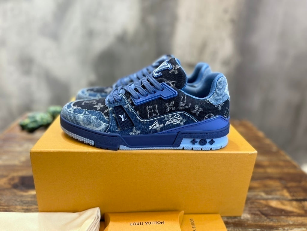 LV Trainer Jeans Black Blue