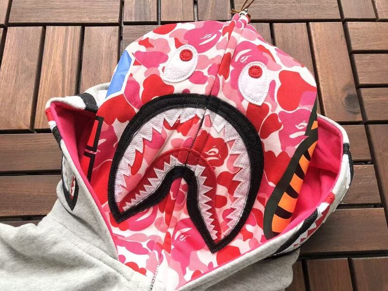 Hoodie BP Shark ABC Pink Grey