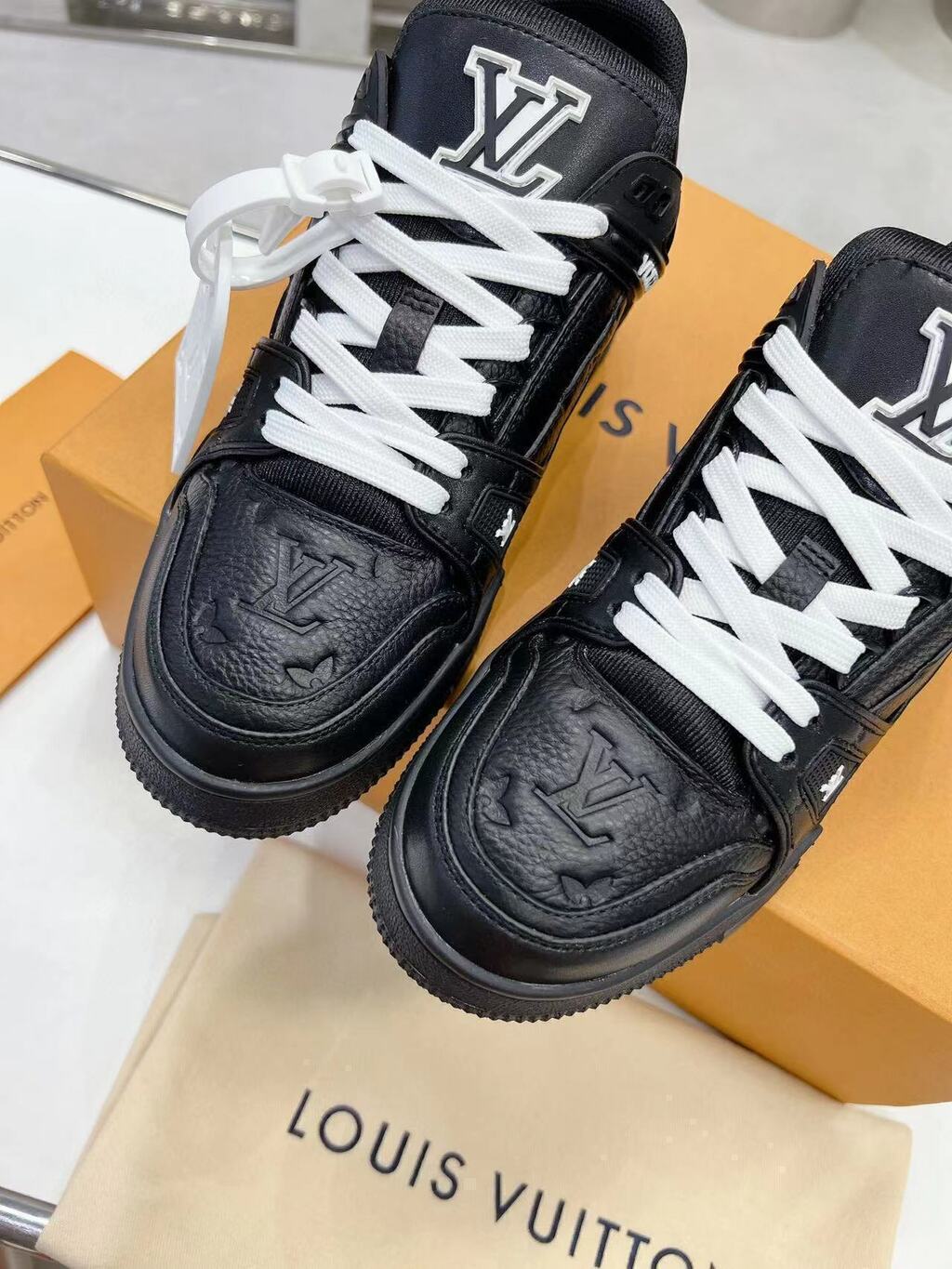 LV Trainer Black Embossed Monogram