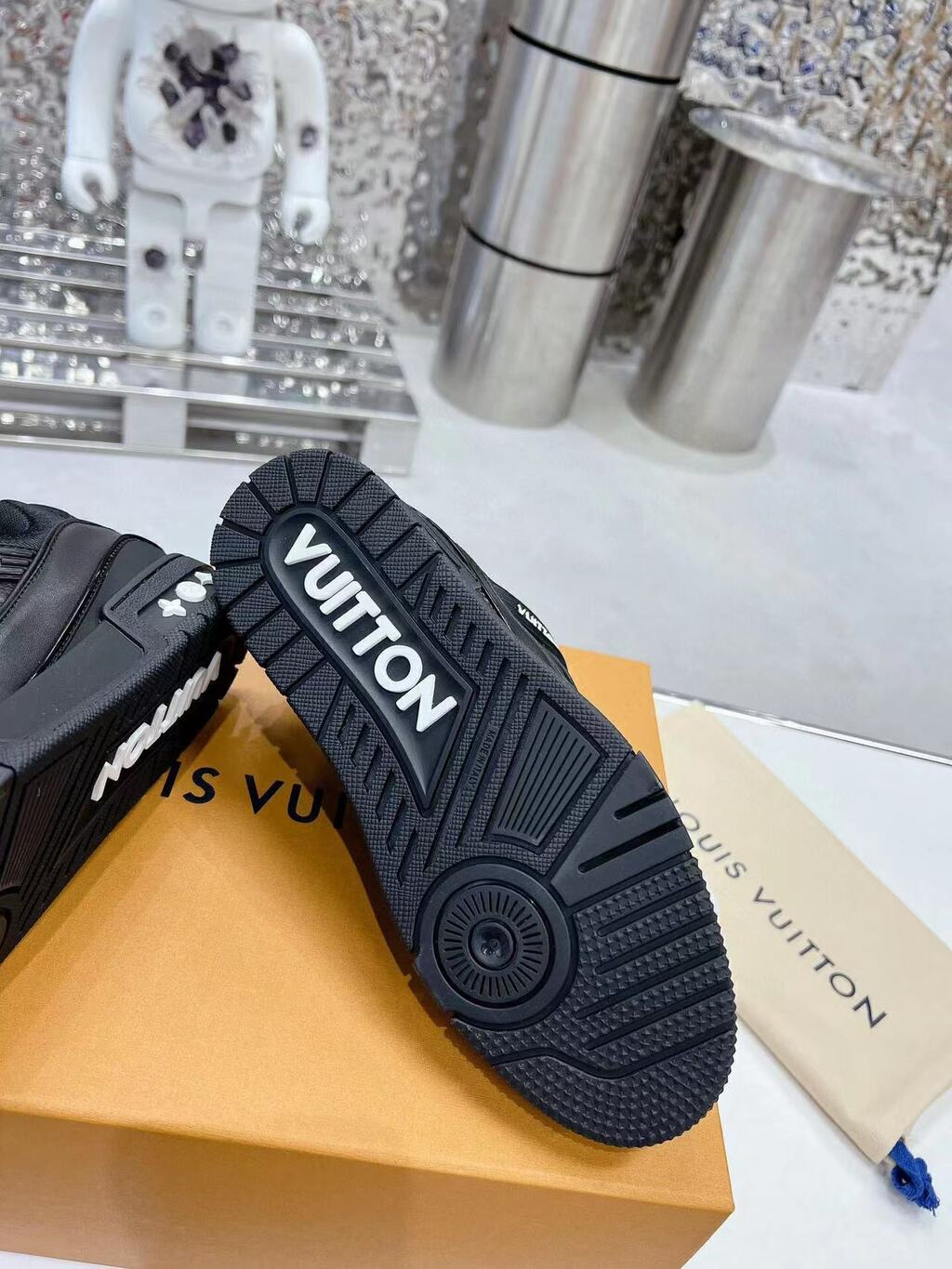 LV Trainer Black Embossed Monogram