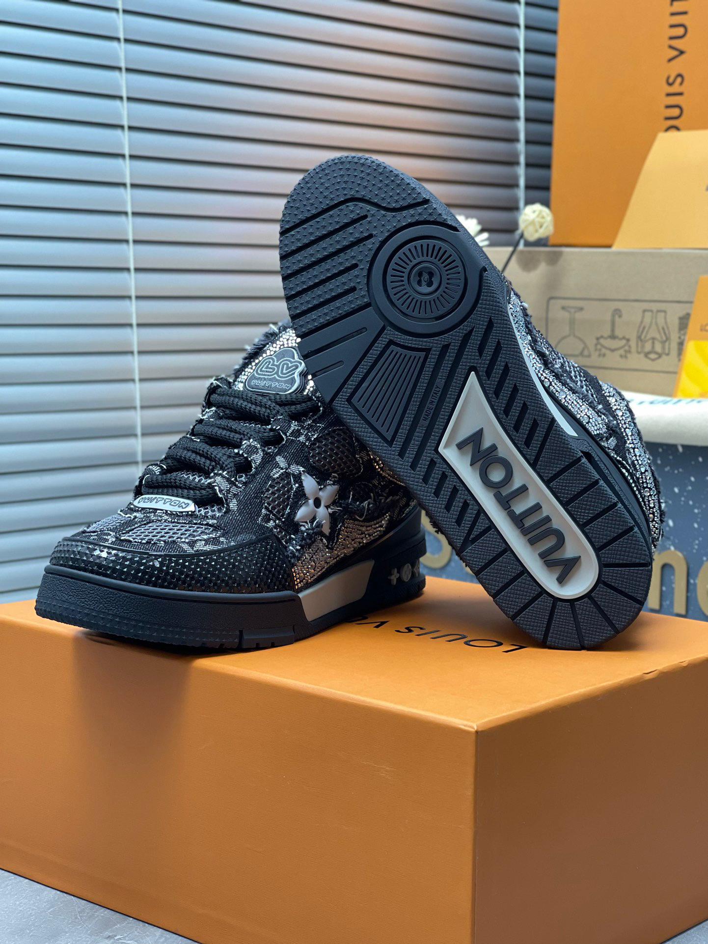 LV Trainer Skate Black Swarovski Monogran
