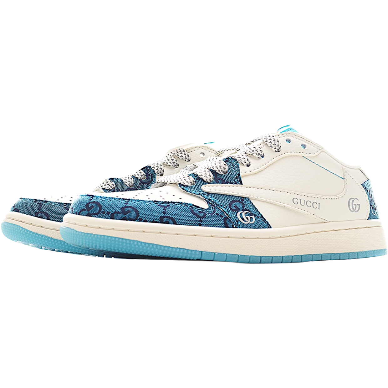 AJ 1 Retro Low x Travis 'Blue Gucc' Customs