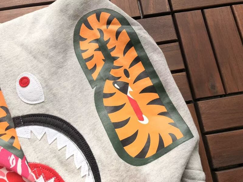Hoodie BP Shark ABC Pink Grey