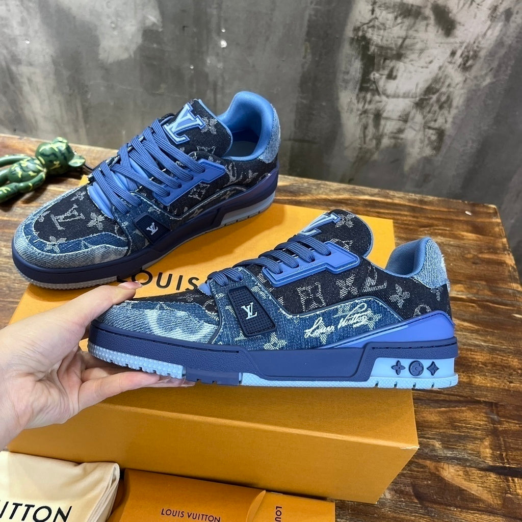 LV Trainer Jeans Black Blue