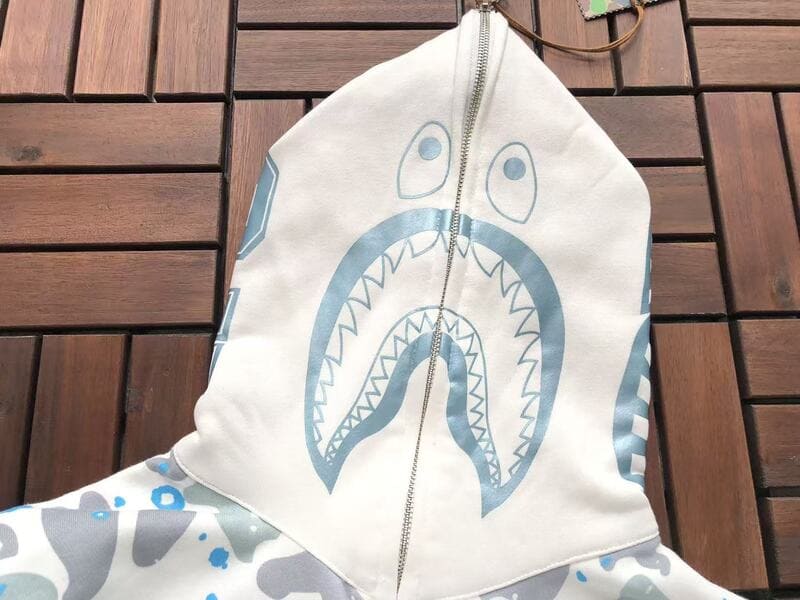 Hoodie BP Shark ABC White Blue Camo