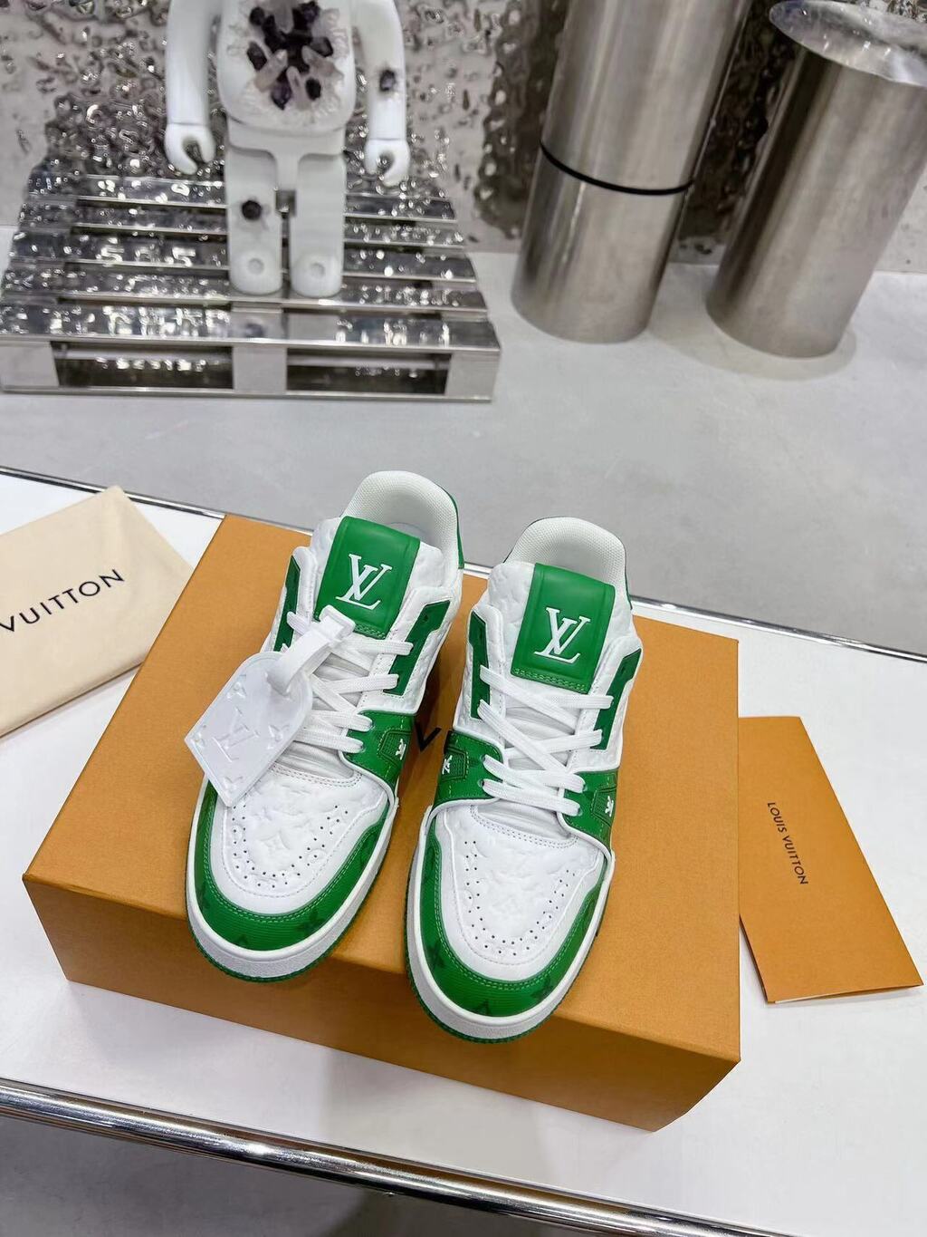 LV Trainer #54 Signature Green White