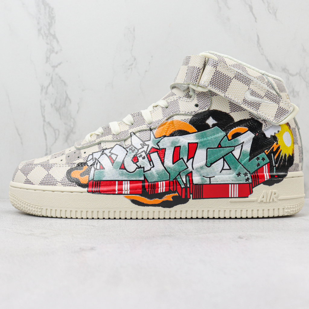 LV NK Air Force 1 Mid Graffiti