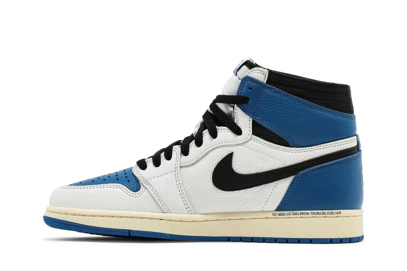 AJ 1 Retro High Fragment x Trevis Leather White Blue